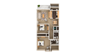 2 Bedroom 2 Bathroom with private entry, 987 sq ft, Quail floorplan 2 Bedroom 2 Bathroom with private entry, 987 sq ft, Quail floorplan at Bexley Village, Indiana, 46143
